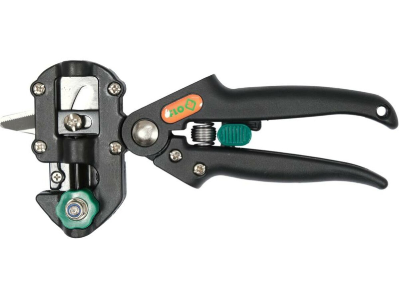 Секатор для щеплення гілок FLO з 2 функціями і 3 вида лез