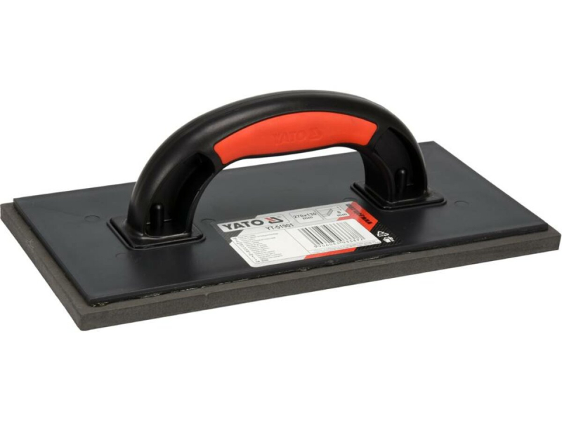 Терка пластикова з гумовою прокладкою t= 8 мм YATO 270x 130 мм, для фугування швів керамічної плитки