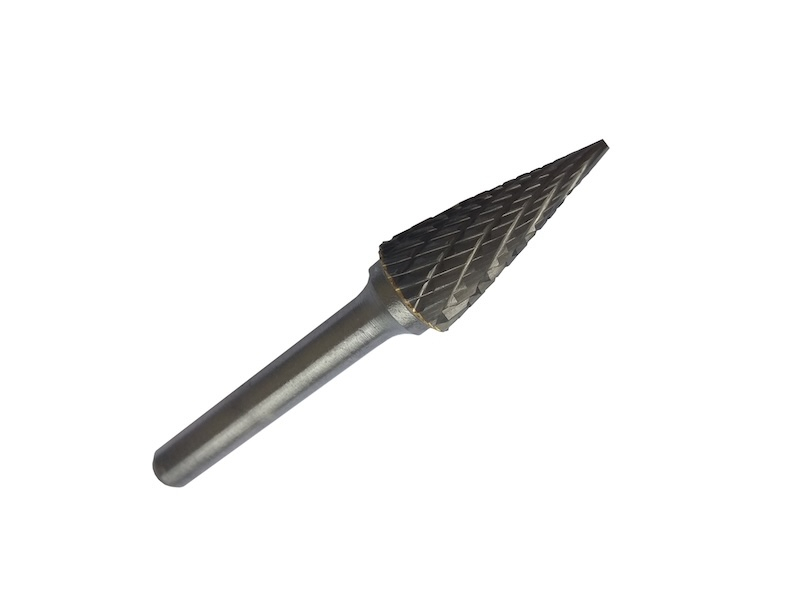 Борфреза твердосплавная тип M (коническая с заостренным концом), 10.0 мм, хвостовик 6мм перекрестная насечка