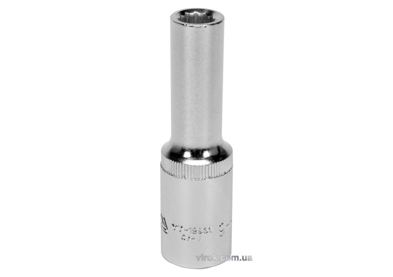 Головка торцева 12-гранна YATO : подовжена, квадрат 1/2", М= 9 мм, L= 77 мм