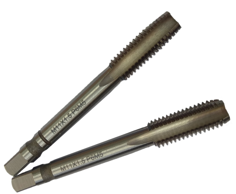 Метчик машинно-ручной М11х1.5 комплект из 2-х штук Р6М5 шлифованный TORNERI