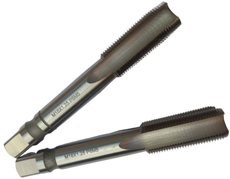 Метчик машинно-ручной М18х1.25 комплект из 2-х штук Р6М5 шлифованный TORNERI