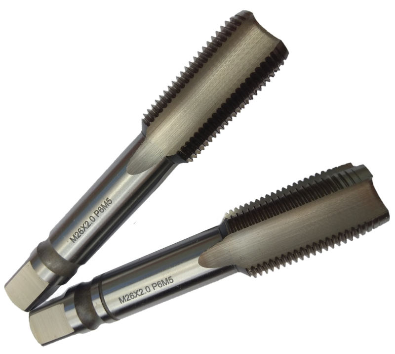 Метчик машинно-ручной М26х2 комплект из 2-х штук Р6М5 шлифованный TORNERI
