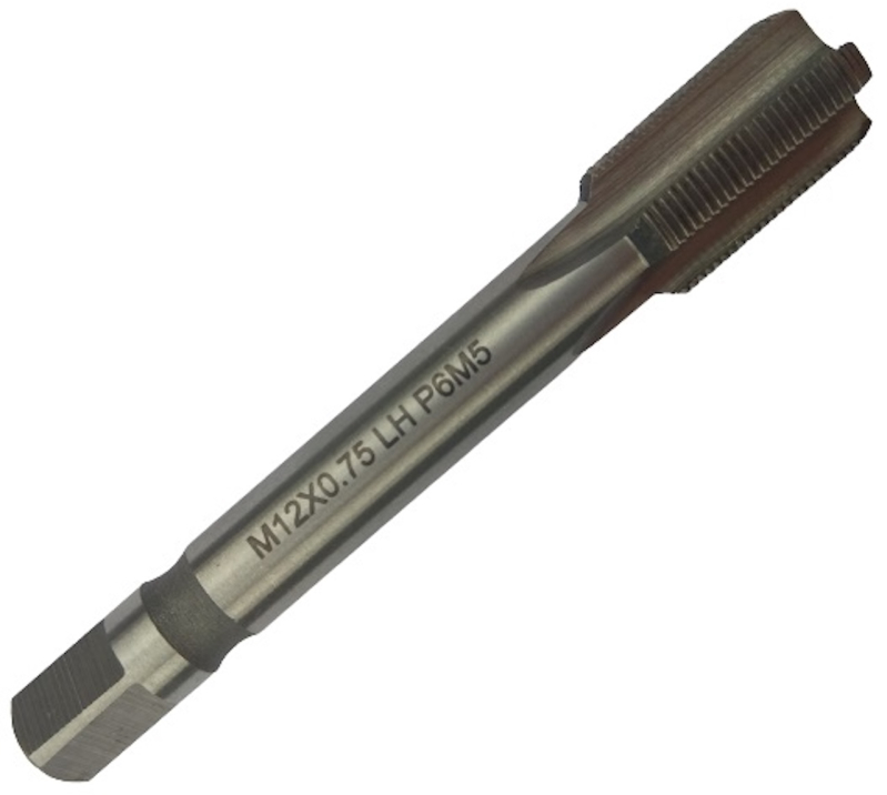 Метчик машинно-ручной М12х0.75 левый для глухих отверстий Р6М5 шлифованный TORNERI (LH)