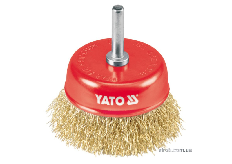 Щітка - крацовка YATO Ø=75 мм. латунована сталь [12/96]