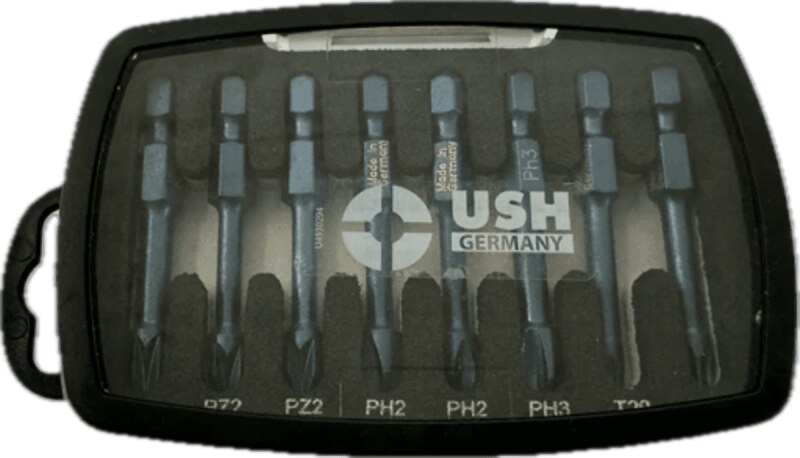 Набор отверточных насадок Blueshock USH: 1/4"х 50 мм, PH2(х2)-3, PZ2(х2)-3; T20-25, 8 элем. (U0004208)