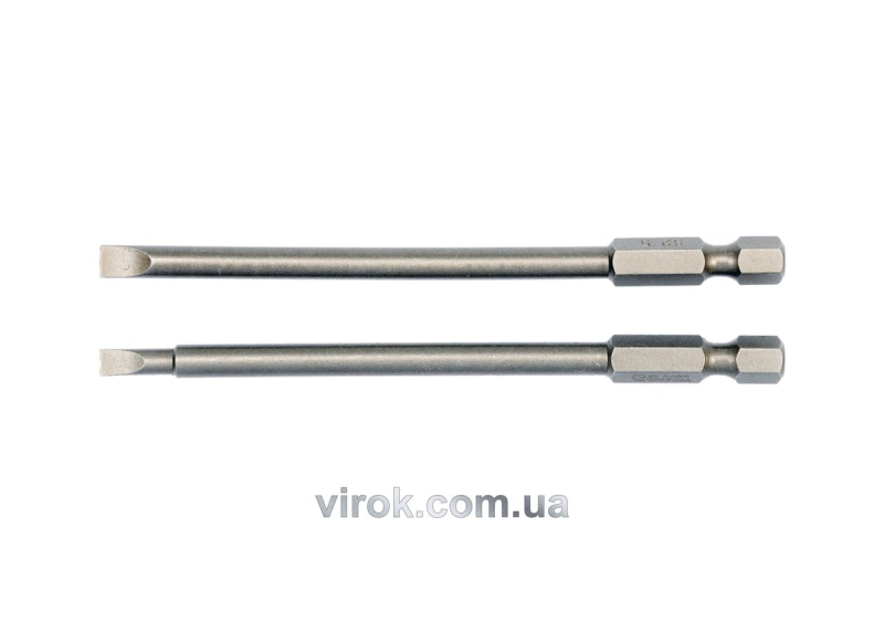 Насадка викруткова YATO : шліц SL4 ,SL5 x 100 мм. Набір 2 шт. [25/100]