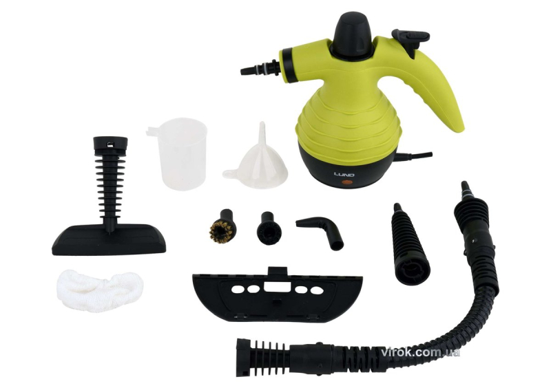 Пароочисник мережевий LUND : 1 кВт, ємність- 350 мл, макс. t= 110 °С, 10 насадок