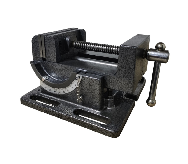 Тиски станочные для сверлильных станков синусные L губок 100 мм, серия QKD