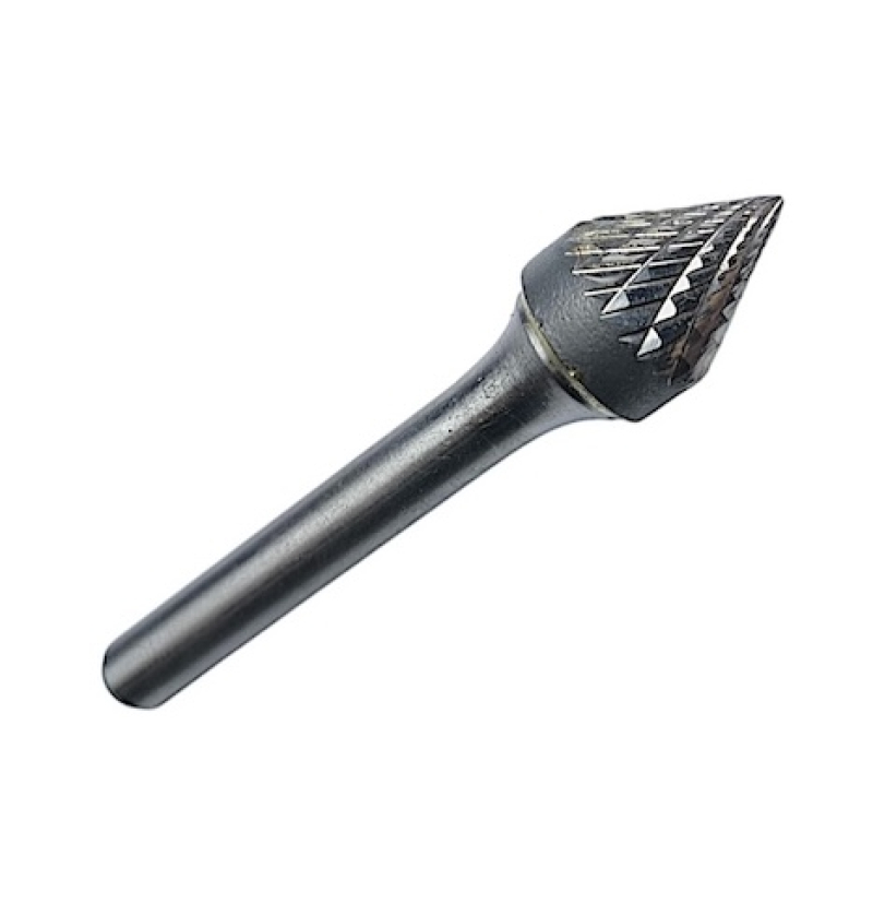 Борфреза твердосплавная тип J (коническая), 16.0 мм, хвостовик 6мм перекрестная насечка OTTIMO