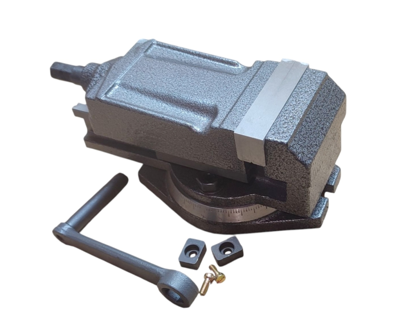 Тиски станочные с закрытым винтом поворотные L губок 80 мм, серия QH