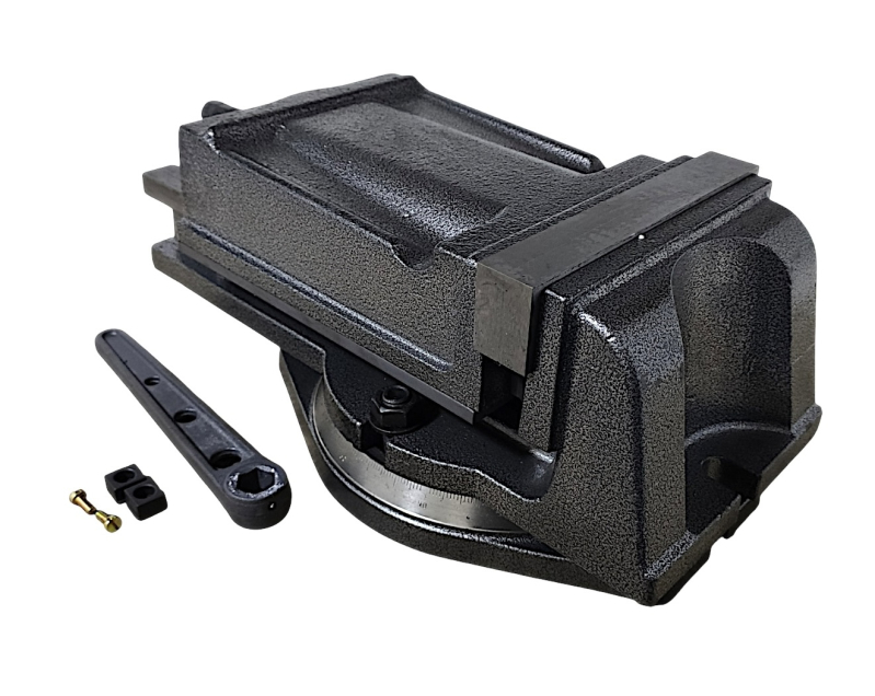 Лещата верстатні з закритим гвинтом поворотні L губок 200 мм, серія QH OTTIMO