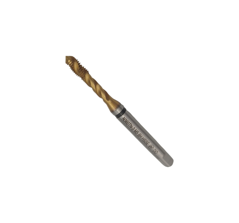 Метчик машинно-ручной М 5х0.8 Р6М5К5 (HSS-E) 6H DIN371 TiN с винтовой канавкой утолщенный хв. для глухих отверстий N360TN-3 101701 DC Swiss