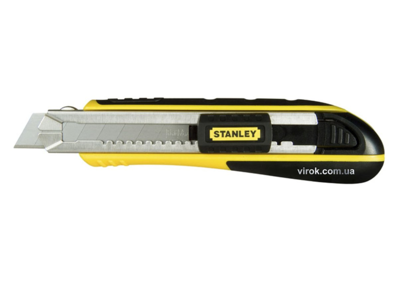 Ніж STANLEY "FatMax" Cartridge з висувним лезом з відломними сегментами : M= 18 мм, L= 180 мм.