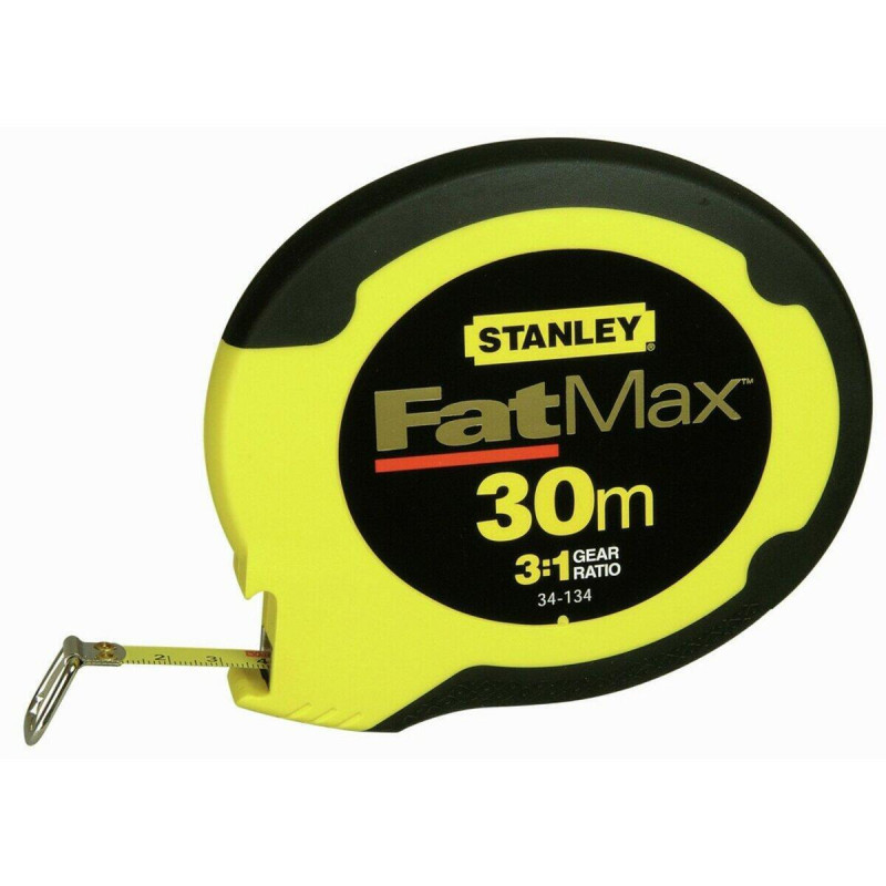 Стрічка STANLEY Fat Max сталева в закритому корпусі l= 30 м, b= 9.5 мм