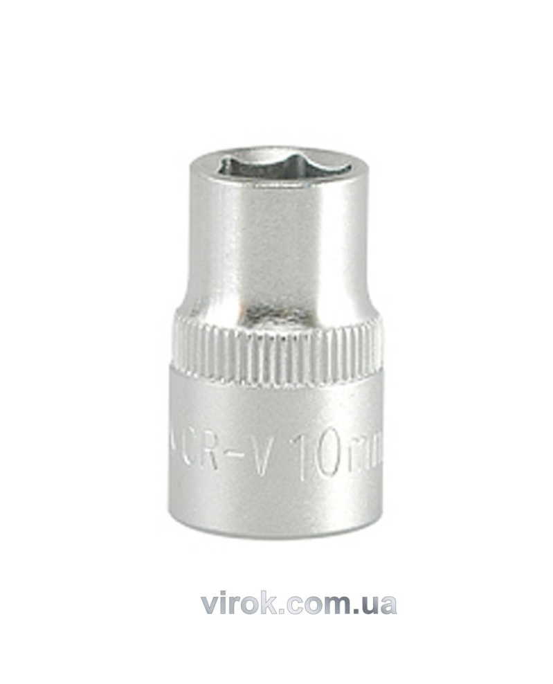 Головка торцева 6-гранна YATO : квадрат 3/8", М= 10 мм, L= 28 мм [24/240/480]