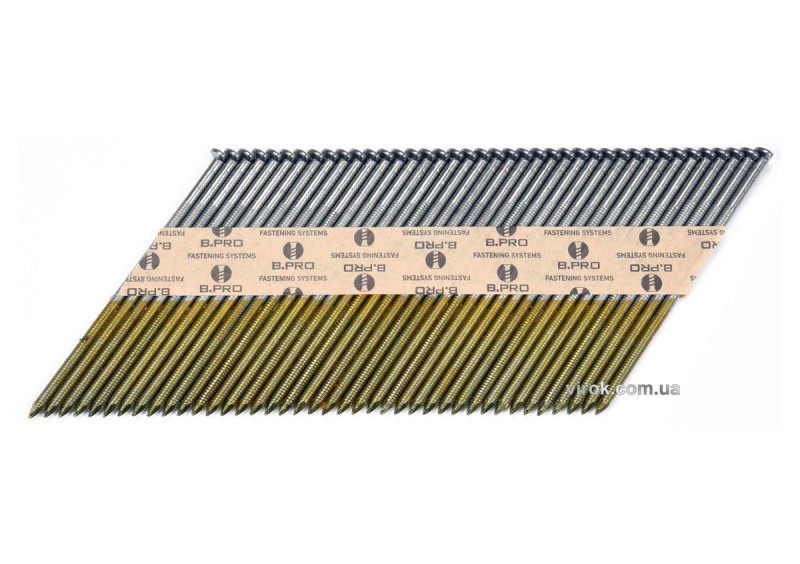 Цвяхи до пневматичного пістолета VOREL : L=90 мм, Ø=3,1 мм, кут-34°, 2000 шт. (YT-0923) [1]
