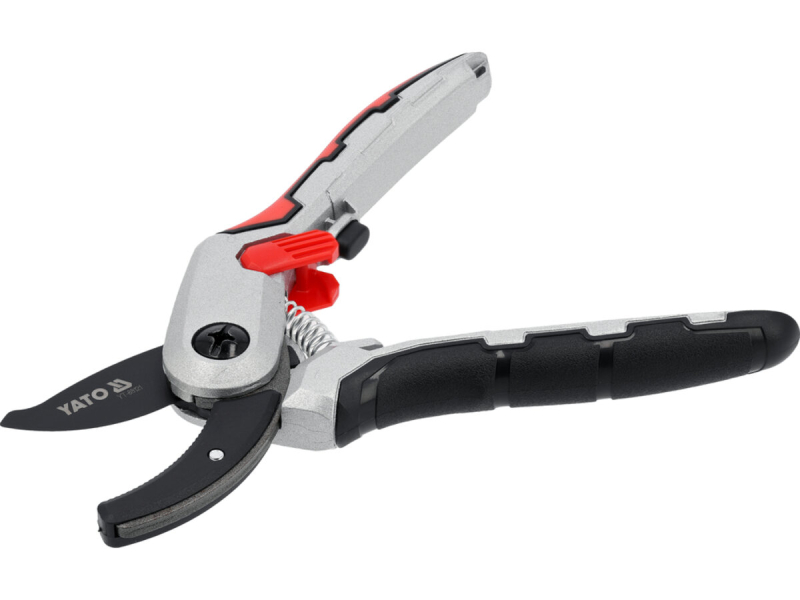 Секатор ковалдовий YATO до гілок Ø≤ 20 мм, l= 205 мм, з блокуванням, алюмінієві ручки [20/40]