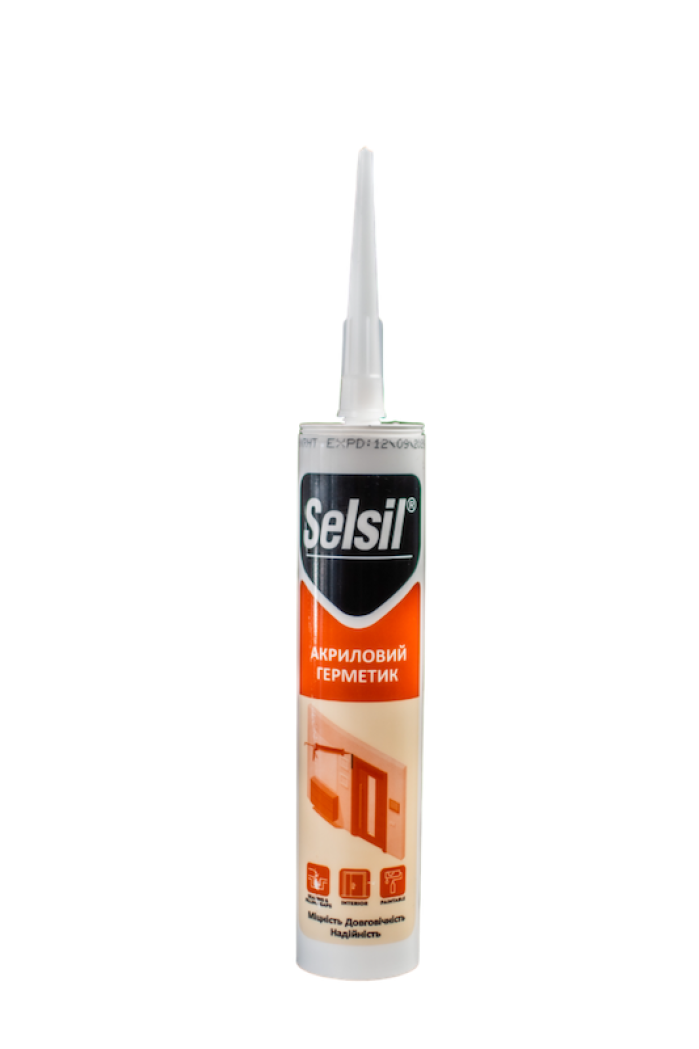 Герметик акриловий SELSIL (Чорний) V310 мл [25]