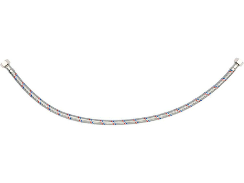 Шланг водопровідний з опліткою з нерж сталі FALA l= 600мм, Ø= 8/12, з'єднання F-3/8" х F-3/8" 1 МПа