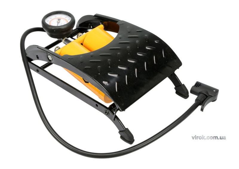 Насос ножний VOREL з манометром до P=7 Bar і 2 циліндрами [6/108]