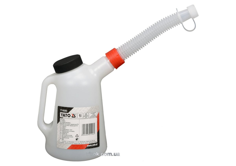 Лійка пластикова для СТО YATO : з кришкою, V= 1 л