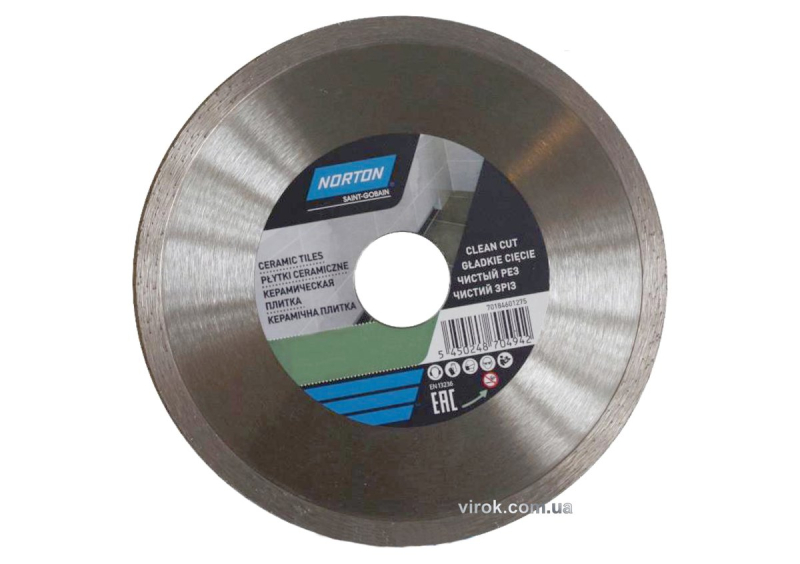 Диск алмазний NORTON-DIY CERAMIC TILES для кераміки : Ø= 230/25,4/ 22.23 мм