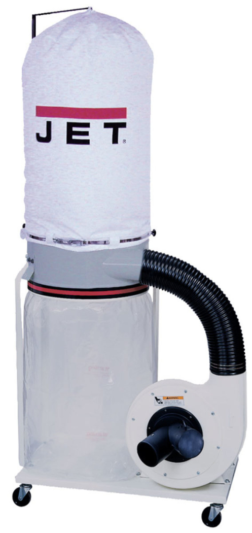 Витяжна устатковина JET DC-1100A : 230В, 1.9(1.1)кВт; продукт.-1620м³/год, порох. збір.V=150л