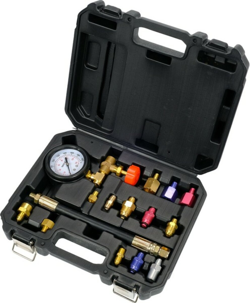 Діагностичний набір гідропідсилювача керма YATO, діапапзон тиску 0-140 Bar, 15 елем