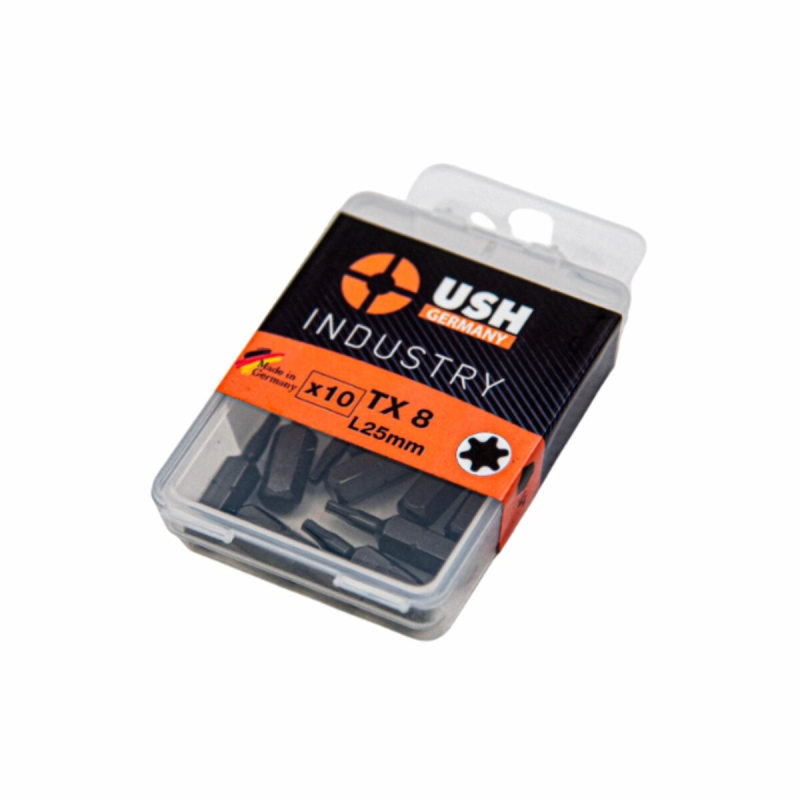 Насадка викруткова USH Industry TORX T8 x 25 мм, Уп. 10 шт.