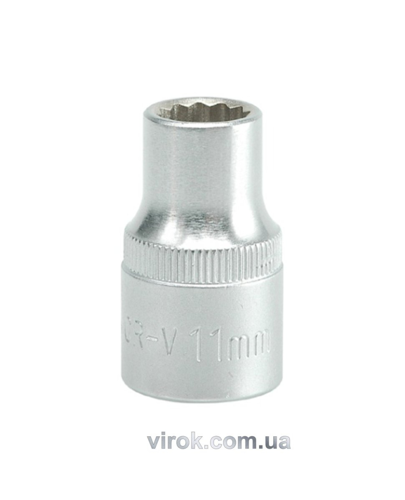 Головка торцева 12-гранна YATO : квадрат 1/2", М= 11 мм, L= 38 мм [12/120/240]