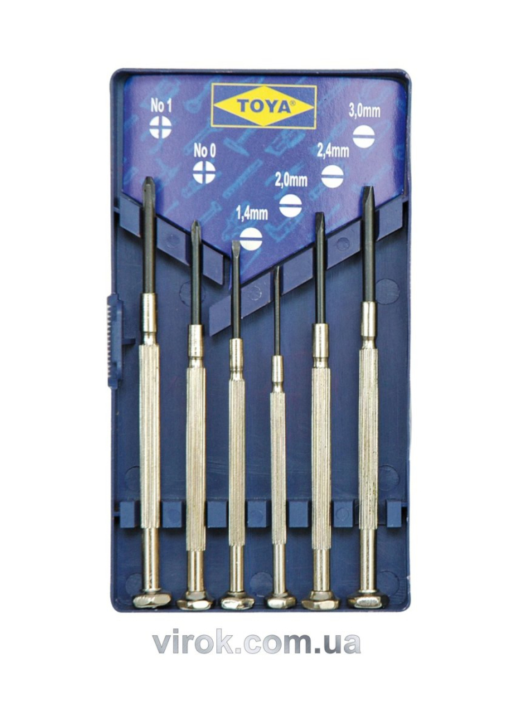 Набір викруток прецизійних VOREL : SL. Cr-V 6 Шт.