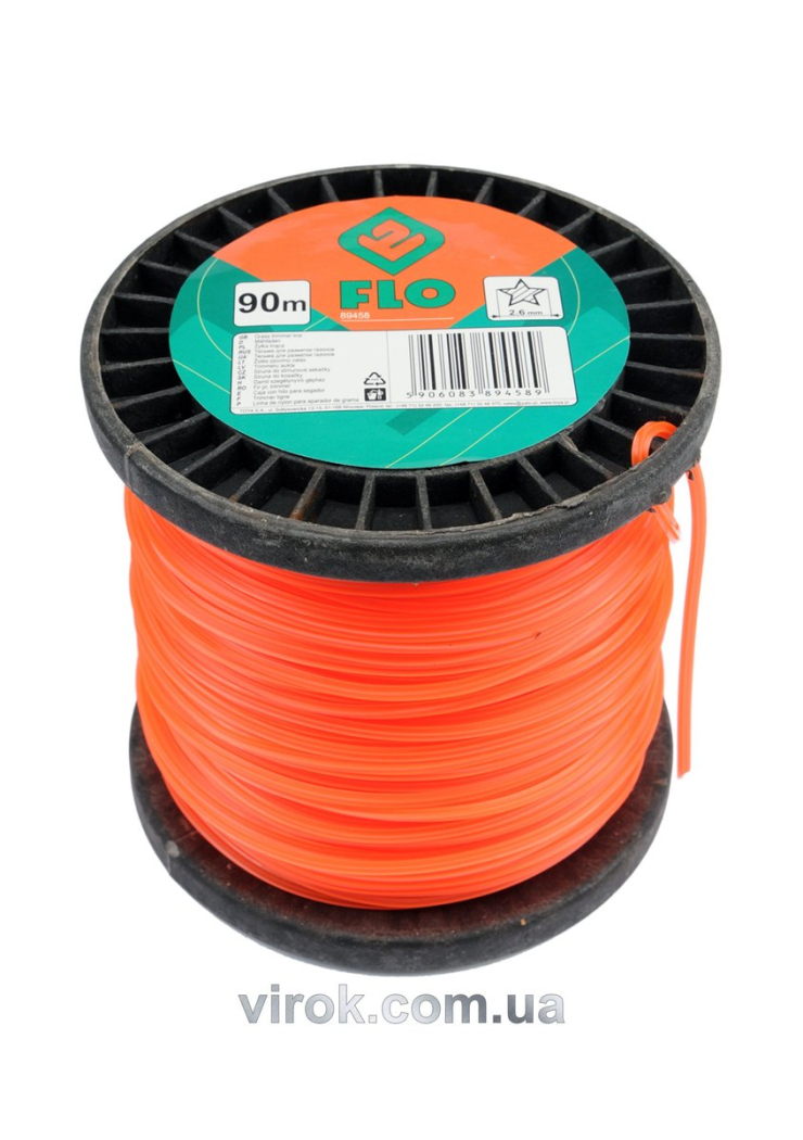 Жилка для тримера зірка FLO : Ø= 2.6 мм, l= 90 м (бобіна) [9/27]