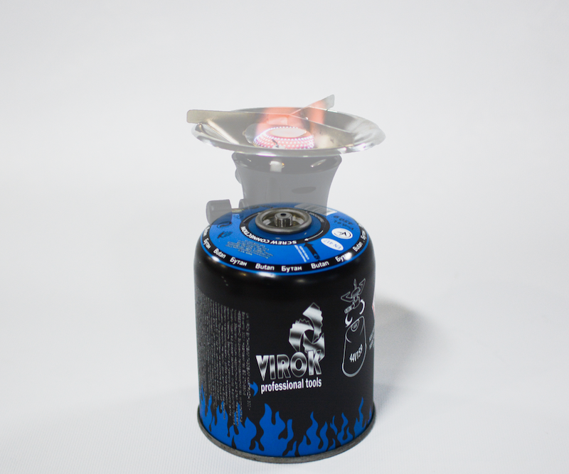 Балон газовий 1-разовий VIROK з різьбою (7/16) 300g/600ml. для плит/кемпінгу (EN417)
