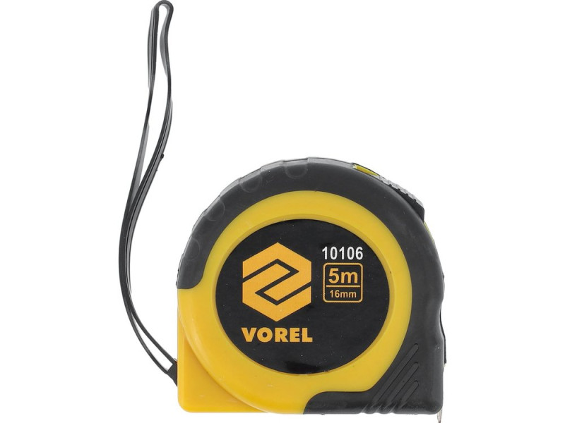 Рулетка измерительная VOREL 10106, 5 м x 16 мм, стальная лента
