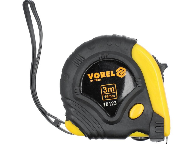 Рулетка измерительная VOREL 10123, 3 м x 16 мм, 3 фиксатора