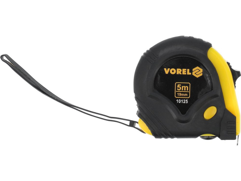 Рулетка измерительная VOREL 10125, 5 м x 19 мм, 3 фиксатора
