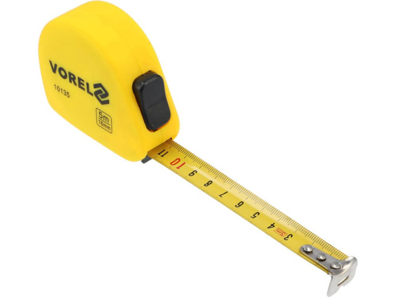 Рулетка вимірювальна VOREL 10135, 5 м × 16 мм, SOFT