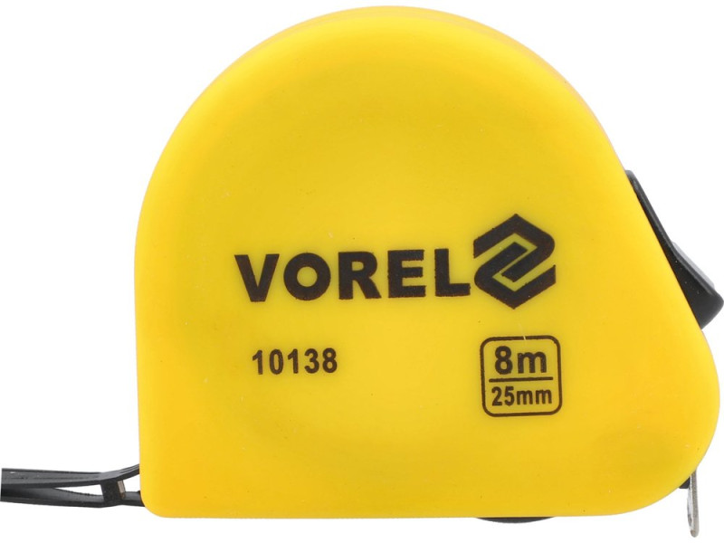 Рулетка вимірювальна VOREL 10138, 8 м × 25 мм, SOFT