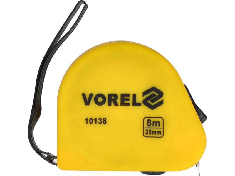 Рулетка вимірювальна VOREL 10138, 8 м × 25 мм, SOFT
