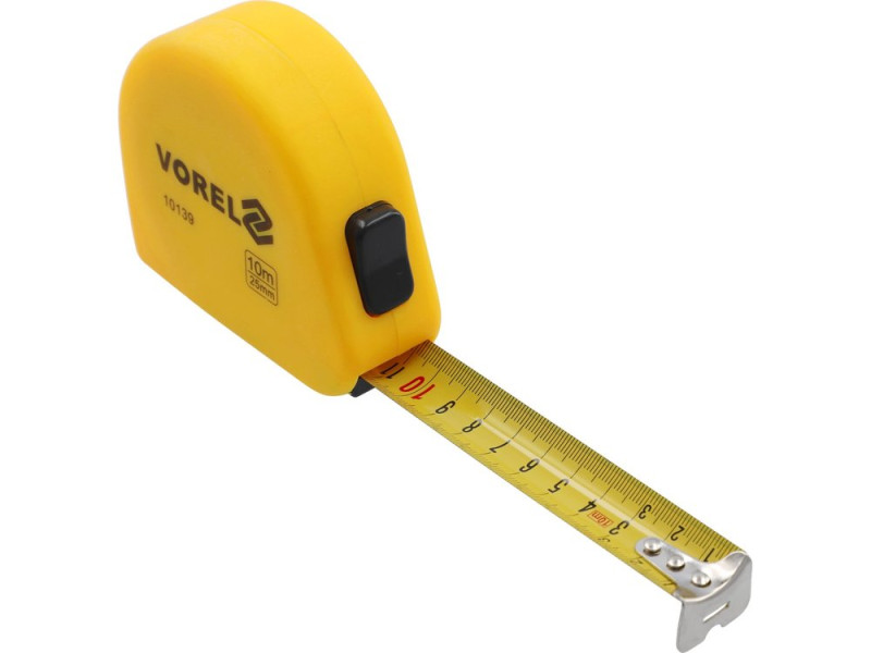 Рулетка вимірювальна VOREL 10139, 10 м × 25 мм, SOFT
