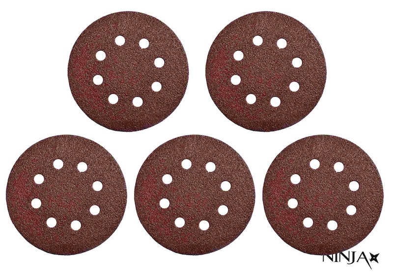Круг шліфувальний самозачепний 8 отворів NINJA : Ø125 мм. Р150. універсальний Уп. 5 шт.