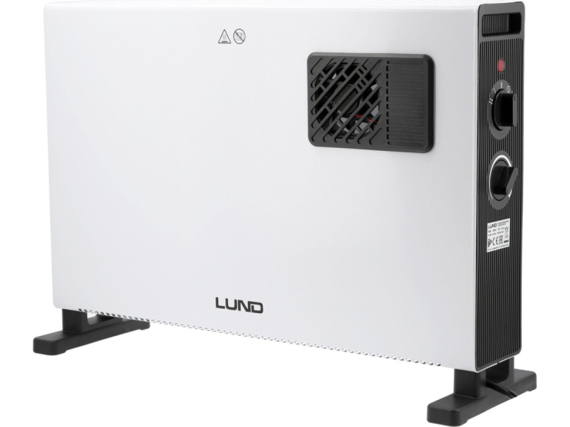 Обігрівач конвекторний LUND від ел.мережі- 230 В, 2 регулювальні режими- 1,25 і 2 кВт з вентилятором