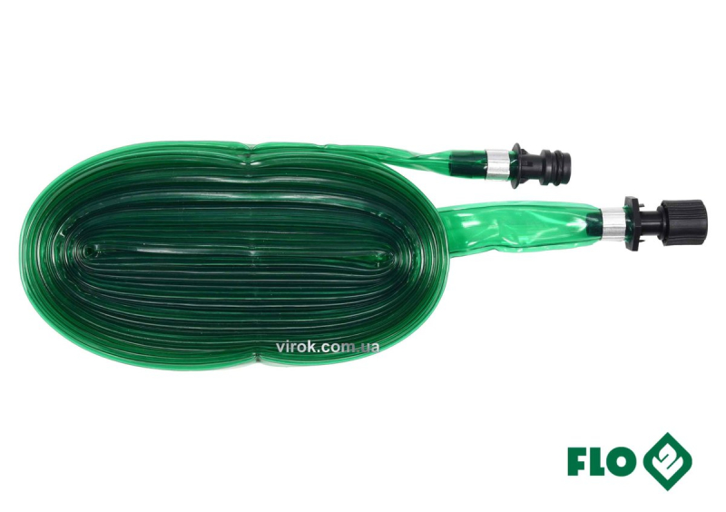 Шланг плоский з отворами для зрошування FLO: l=7.5м, Ø=16 мм, ПВХ, з швидкосполуч. наконечниками