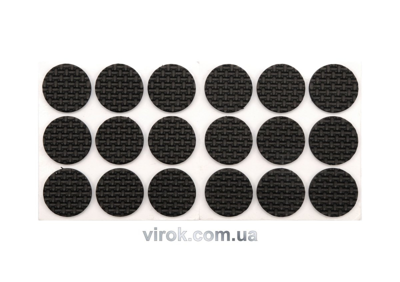 Протектор самоклеючий VOREL 25мм, набір 18шт чорні [24/432]