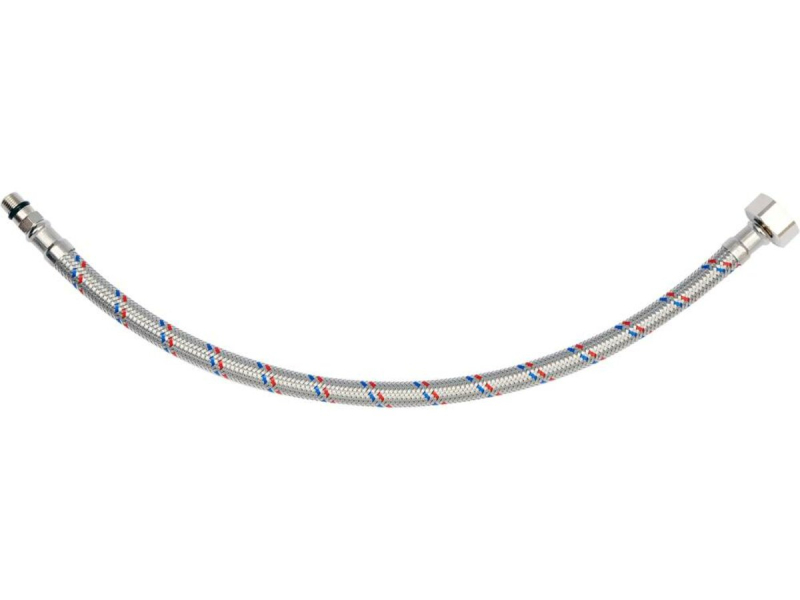 Шланг водопровідний з опліткою з нерж сталі FALA l= 400мм Ø= 8/12, з'єдн F-1/2" х M-M10x1- 17мм 1МПа