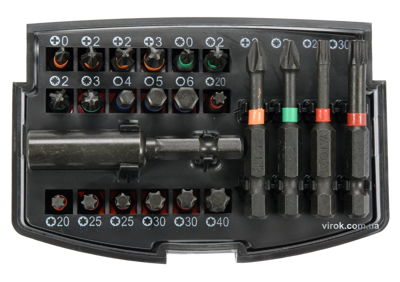 Набір насадок викруткових ударних YATO з тримачем : 1/4", 23 шт. [20]