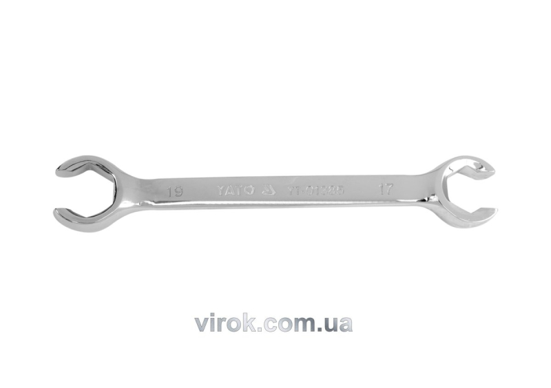 Ключ накидний YATO : Відкритий, М= 17х19 мм, L= 195 мм [10/50/100]