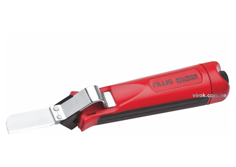 Ніж для знімання ізоляції NWS: Ø=4-28 мм з прямим лезом; лезо l=35 мм, l=180 мм