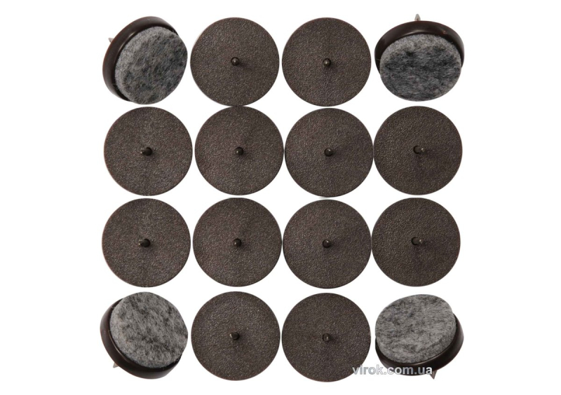 Прокладки пластикові фільцеві на цвях VOREL, 17мм, набір 16шт